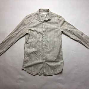Calvin Klein Gray/white Button Down S/P